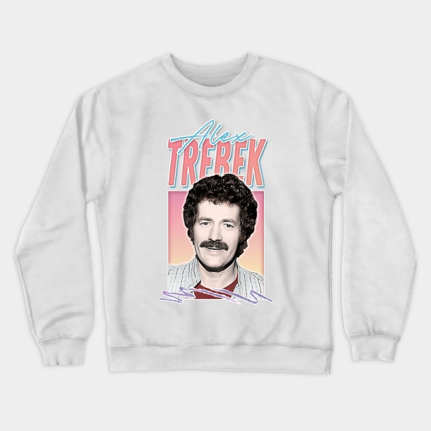 Alex Trebek /// Retro Vintage Aesthetic Fan Design Crewneck Sweatshirt by DankFutura